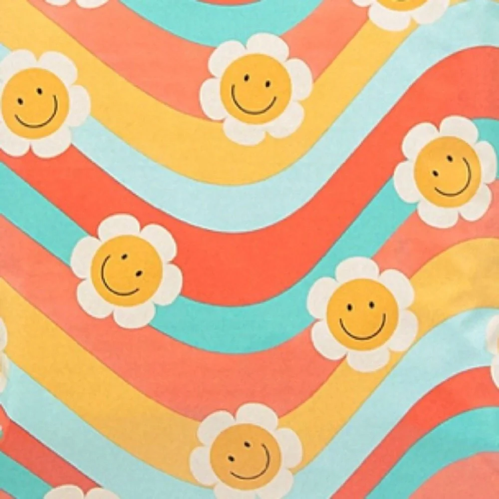 20 wavy daisy print polymailers size 10x13